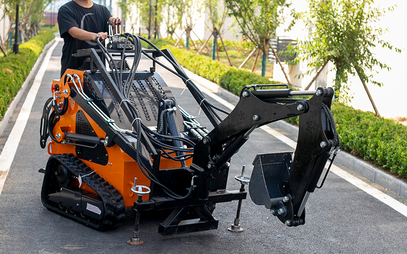 Skid Steer Loader with Mini Excavator Functionality
