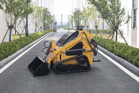 High-efficiency compact skid steer loader with versatile attachments for construction, landscaping, and agricultural tasks.