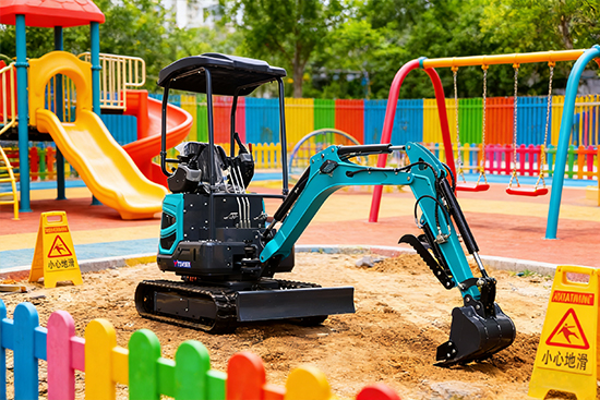 Advantages of Tovisen Mini Excavators in Park Children’s Playground Renovation Projects | Compact Mo
