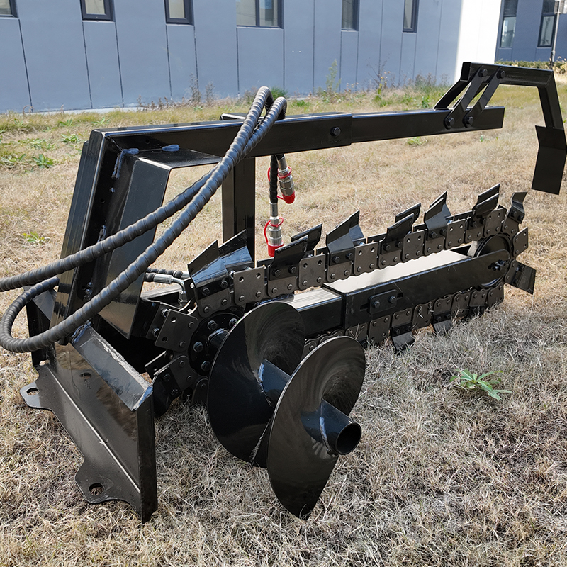 Skid Steer Trencher Attachment | 800mm Depth & 155mm Width | TOVISEN