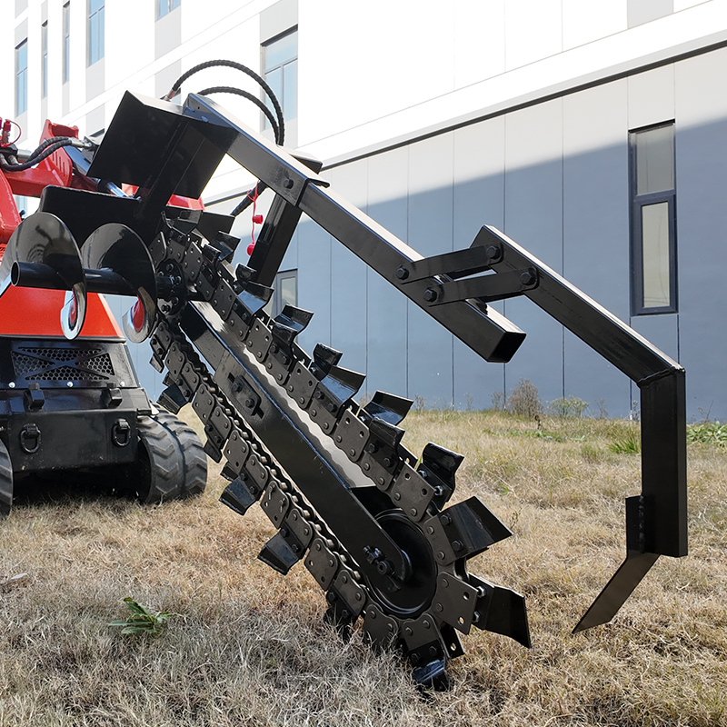Skid Steer Trencher Attachment | 800mm Depth & 155mm Width | TOVISEN