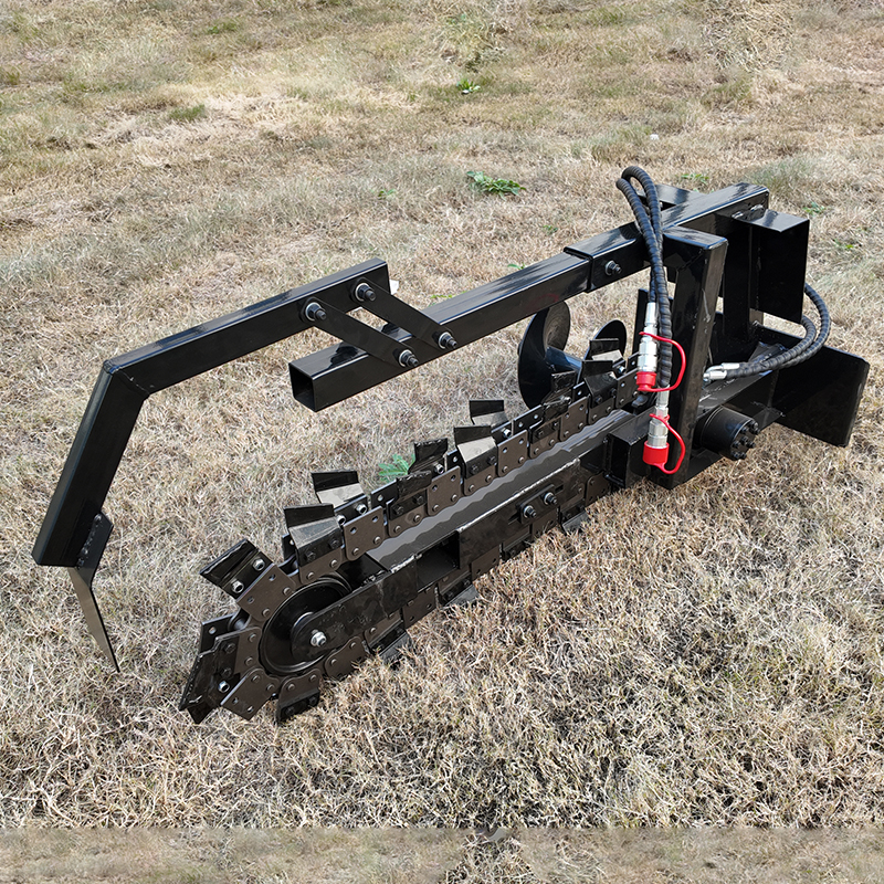 Skid Steer Trencher Attachment | 800mm Depth & 155mm Width | TOVISEN