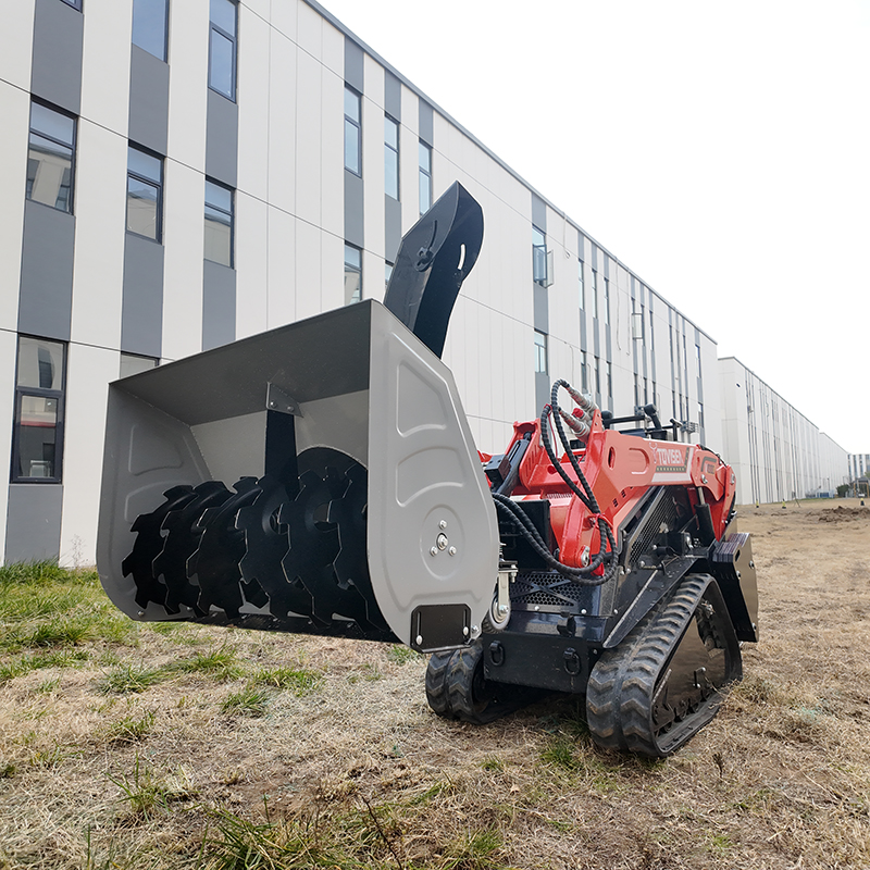 Heavy-duty hydraulic skid steer snow blower attachment with adjustable chute Heavy-duty hydraulic skid steer snow blower attachment with adjustable chute