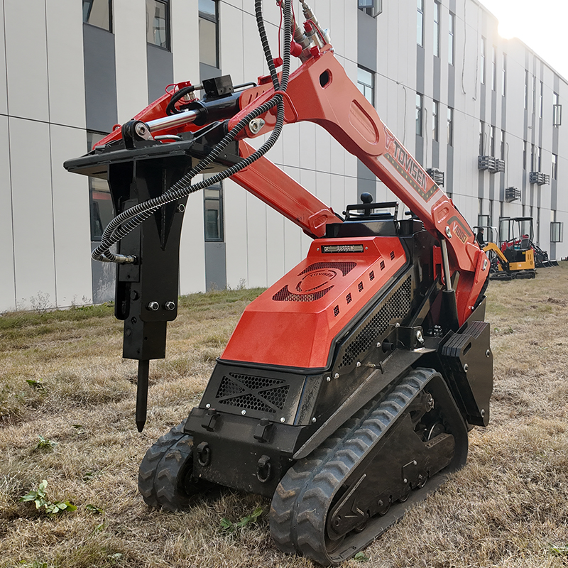 TOVISEN Hydraulic Breaker Hammer Attachment for Skid Steer Loaders