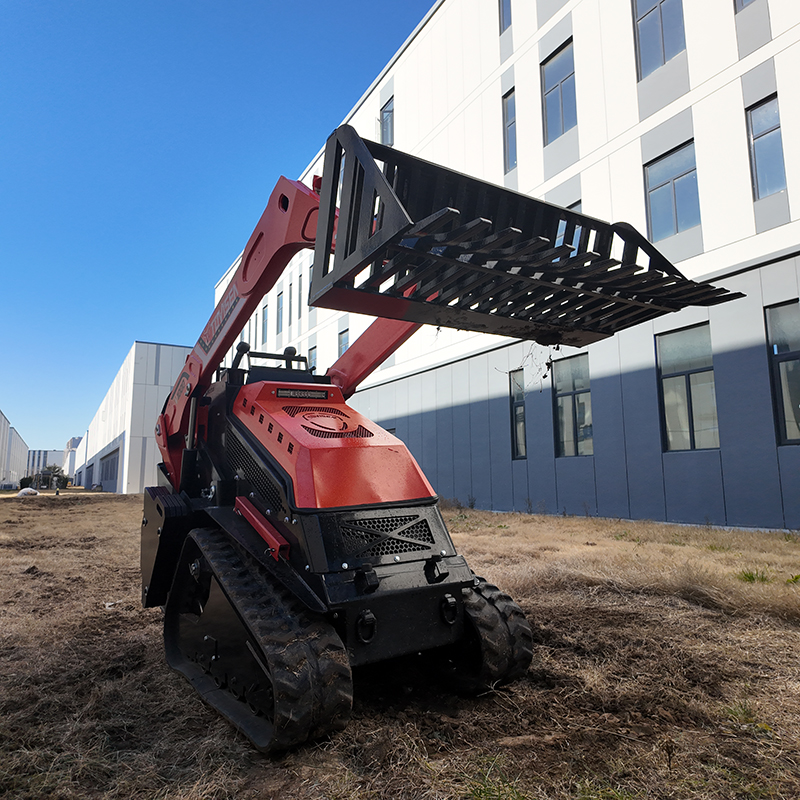 TOVISEN heavy-duty skid steer skeleton rock bucket with 50mm spacing