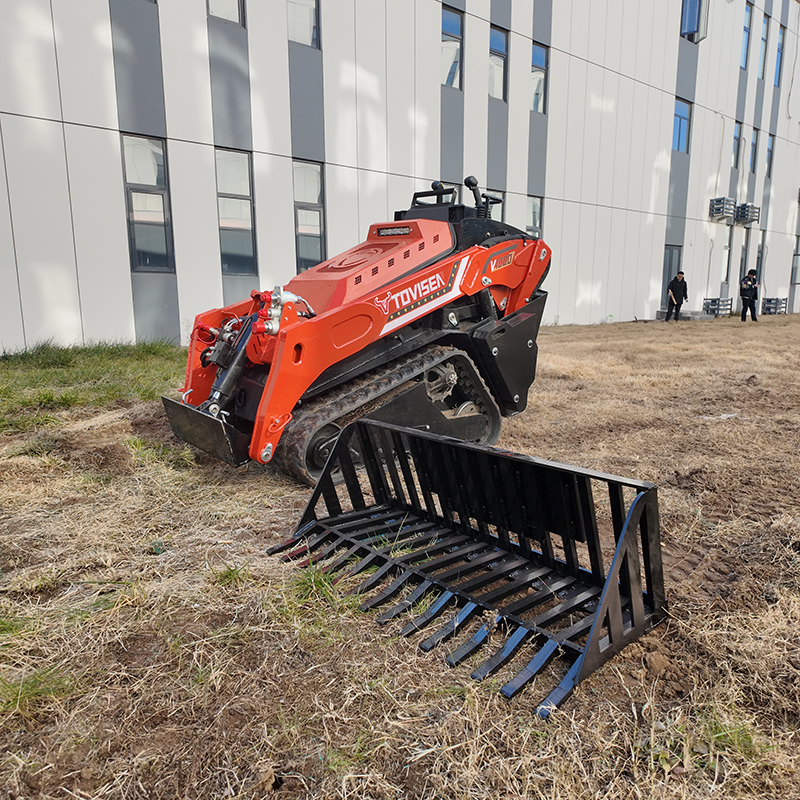 Heavy-Duty Skid Steer Rock Bucket | Skeleton Grapple Attachment | TOVISEN