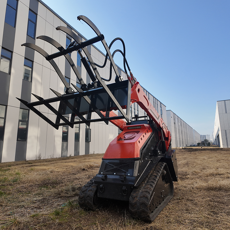 TOVISEN skid steer log grapple attachment with high-pressure hydraulic jaws