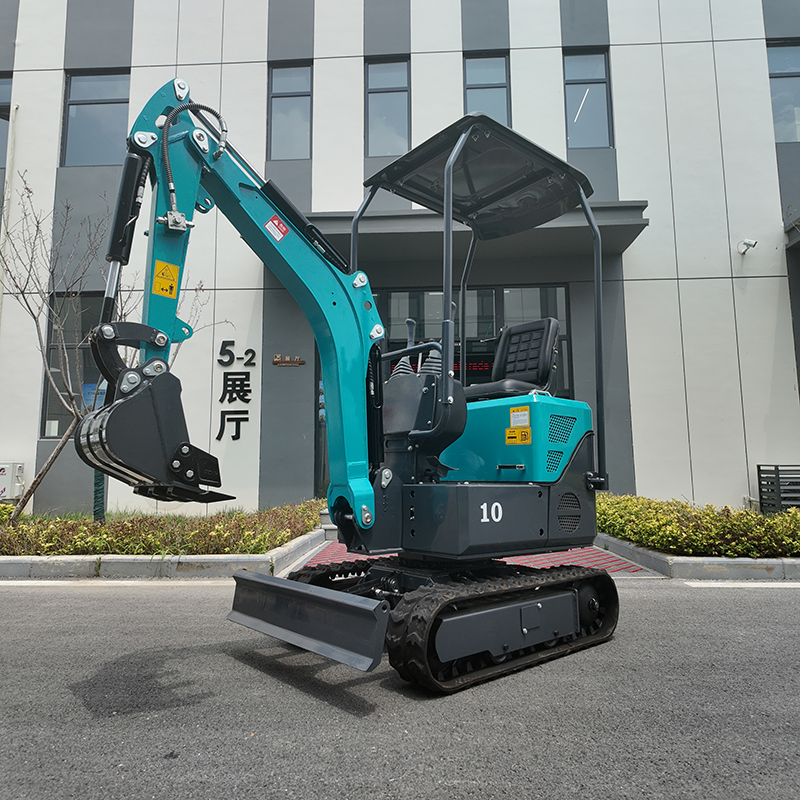 1吨小型挖掘机在园林和小型施工场景作业