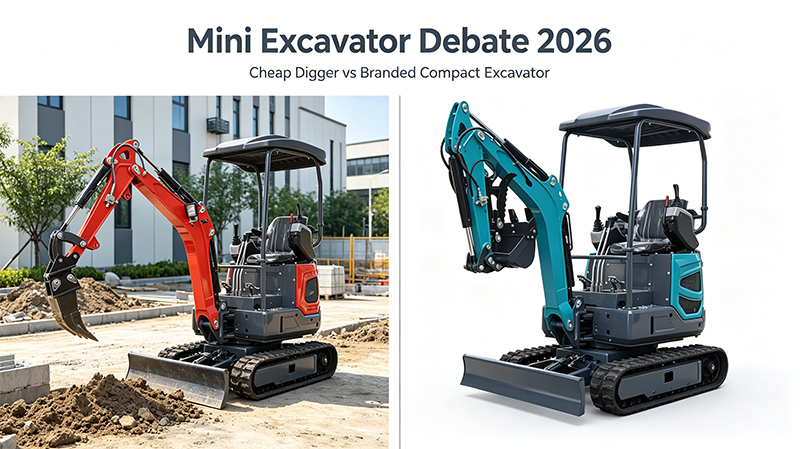TOVISEN 1 ton zero tail swing mini excavator Chinese compact digger for landscaping construction job site
